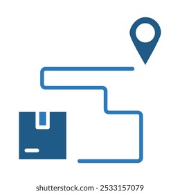 Ícone de Rotas de Negócios - ilustração de vetor de linha