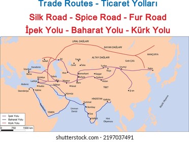 Trade Routes, Silk Road, Spice Road, Fur Road