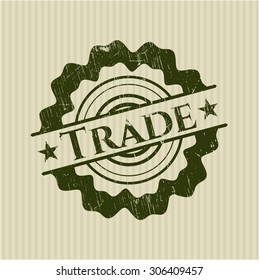 Trade rubber grunge stamp