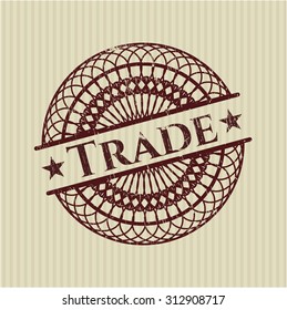 Trade rubber grunge stamp