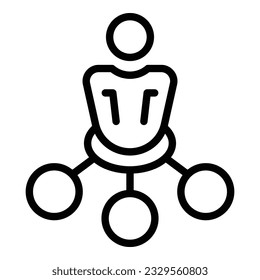 Trade scheme icon outline vector. Fair expo. Bio vegan