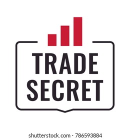 Trade Secret. Badge Icon. Flat Vector Illustration On White Background.
