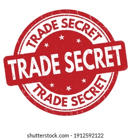 Trade secret grunge rubber stamp on white background, vector illustration