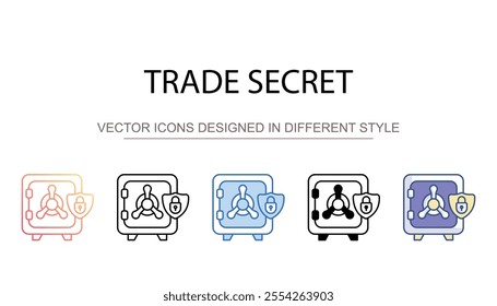 Trade Secret icon design with white background stock illustration