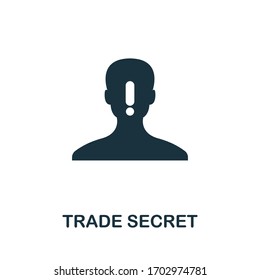 Trade Secret Icon. Simple Element From Intellectual Property Collection. Filled Trade Secret Icon For Templates, Infographics And More.