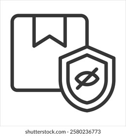 Trade Secret Outline Icon Vector Illustration