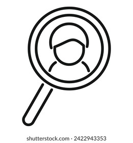 Trade service applicant icon outline vector. Vitae trade. Business head