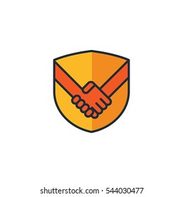 Trade Shield Security Logo Design Element