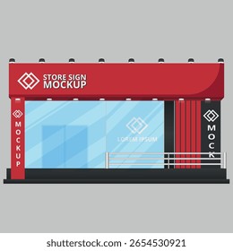 Plantilla de diseño de Vector de la tienda comercial 