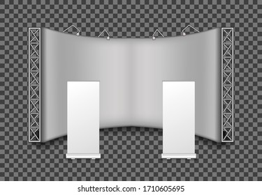 trade show booth business vector illustration