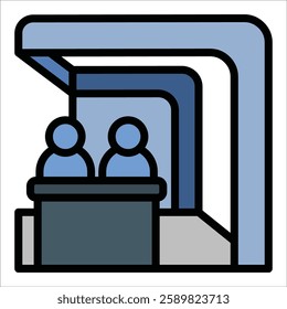 Trade Show Booth Icon Element For Design
