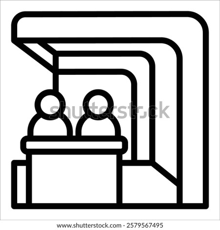 Trade Show Booth Icon Element For Design
