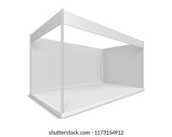 Trade show booth. Illustrations isolated on white background. Graphic concept for your design