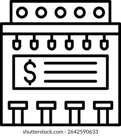 Trade show vector icon. Can be used for printing, mobile and web applications.