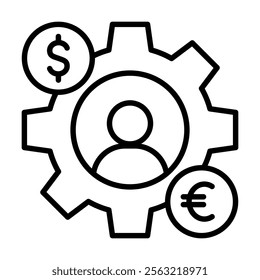 Trade Skills icon line vector illustration