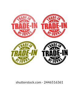 trade in stamp set vector design