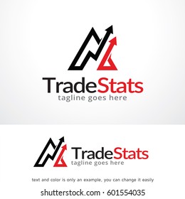 Trade Stats Logo Template Design Vector