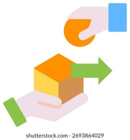 Trade and Supply Icon flat Vector Illustration