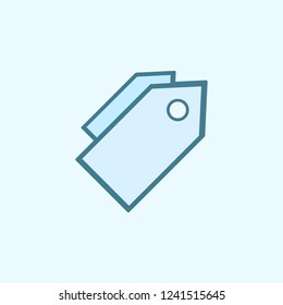 trade tags field outline icon. Element of 2 color simple icon. Thin line icon for website design and development, app development. Premium icon