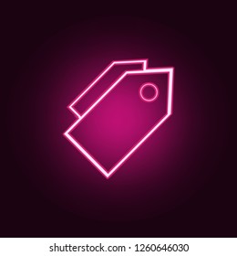 trade tags icon. Elements of web in neon style icons. Simple icon for websites, web design, mobile app, info graphics