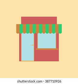 Trade tent icon. Market. Store. Vector illustration