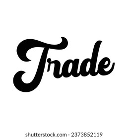 trade text on white background.