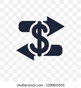 Trade transparent icon. Trade symbol design from Payment collection. Simple element vector illustration on transparent background.