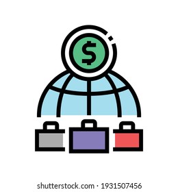 trade union color icon vector. trade union sign. isolated symbol illustration