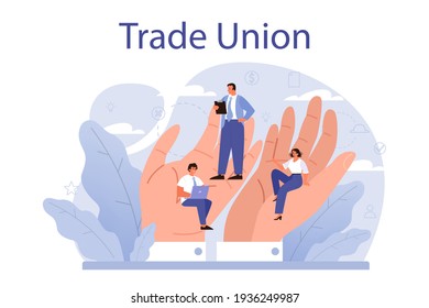 Trade union concept. Employees care idea. Employees wellbeing