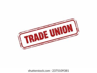 Trade union square grunge stamp