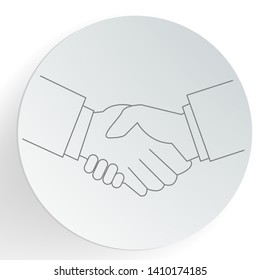 trade unions icon concept, handshake icon vector illustration.
