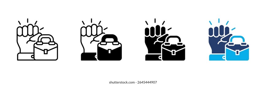 Trade Unions icon sheet multiple style collection