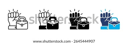 Trade Unions icon sheet multiple style collection
