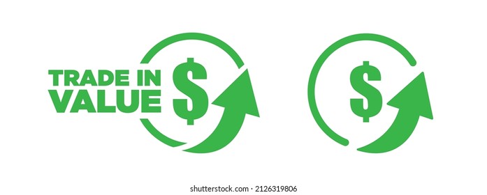 Trade in value icon vector Illustration