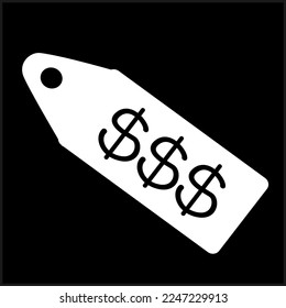 trade vector icon isolated on black background vector illustration, vector art