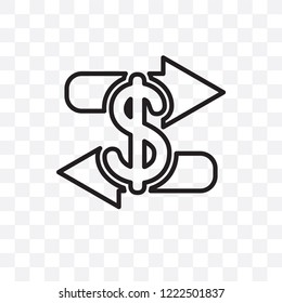 Trade vector linear icon isolated on transparent background, Trade transparency concept can be used for web and mobile