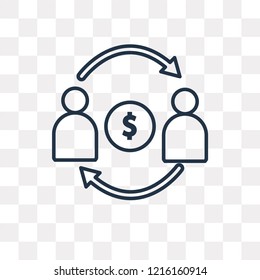 Trade vector outline icon isolated on transparent background, high quality linear Trade transparency concept can be used web and mobile
