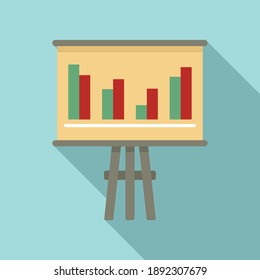 Trade war banner graph icon. Flat illustration of trade war banner graph vector icon for web design