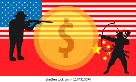 Trade war between China and the United States ,tariffs on goods traded ,steel and aluminum imports.