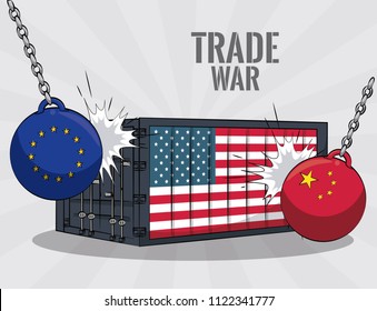 Trade war concept