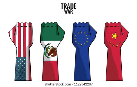 Trade war concept