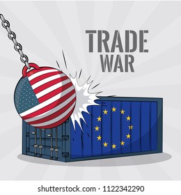 Trade war concept