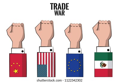 Trade war concept