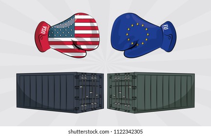 Trade war concept