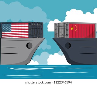 Trade war concept