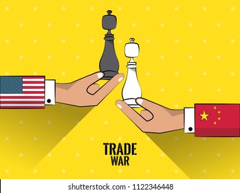 Trade war concept