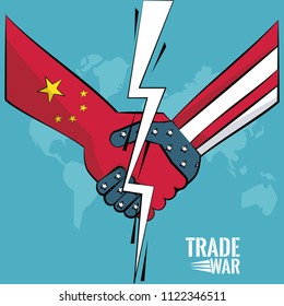 Trade war concept