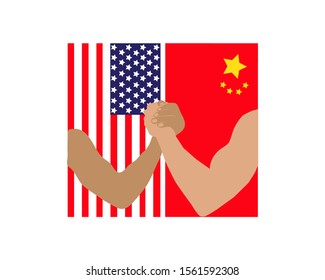 trade war concept vector illustration