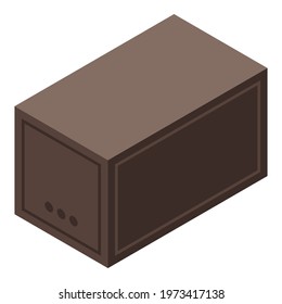 Trade war delivery box icon. Isometric of trade war delivery box vector icon for web design isolated on white background