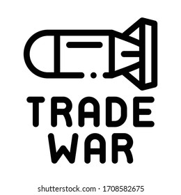 trade war icon vector. trade war sign. isolated contour symbol illustration
